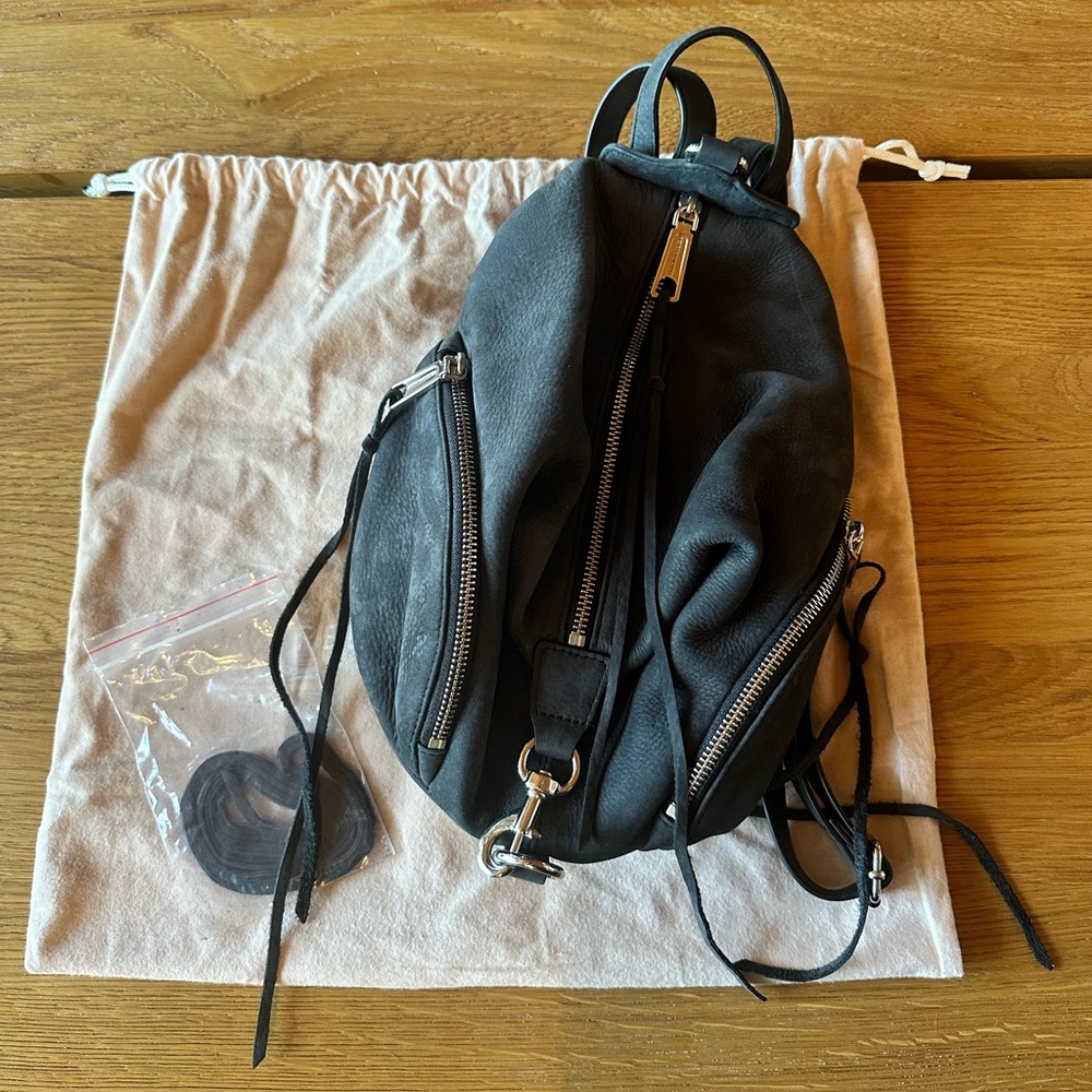 Rebecca Minkoff Julian backpack - grey suede - like new!